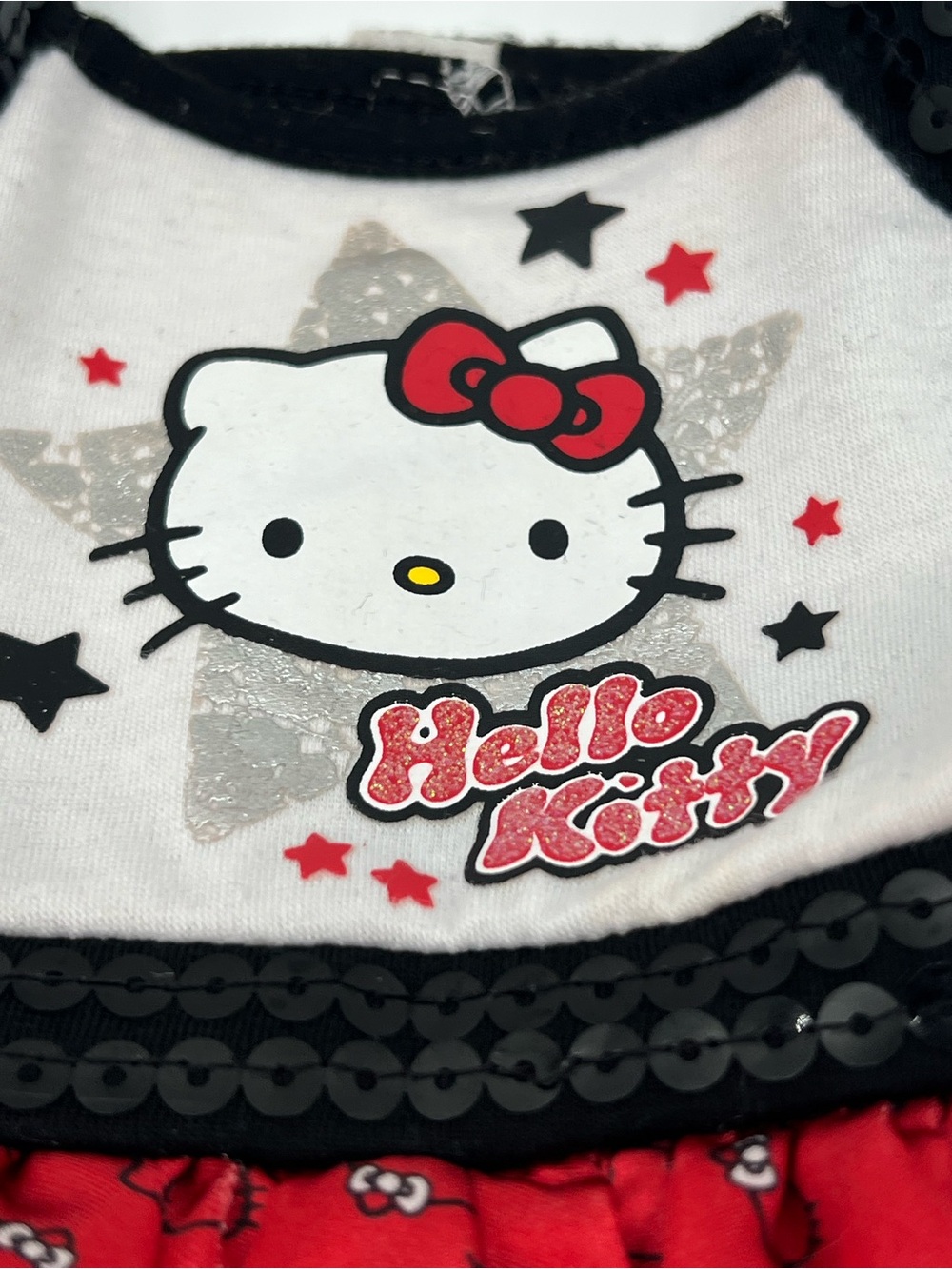 Vintage Build-A-Bear Hello Kitty 40th Anniversary Tulle Tutu Skirt Sequin Dress - Picture 2 of 6